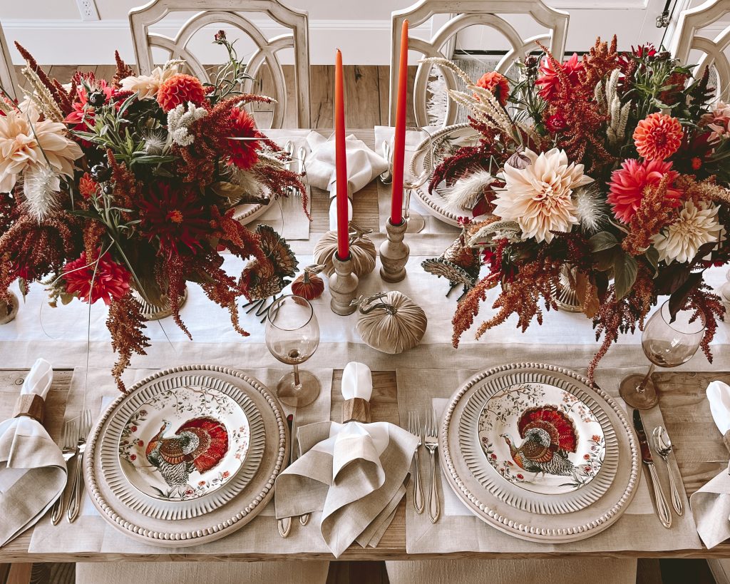 thanksgiving tablescape with solino home linens