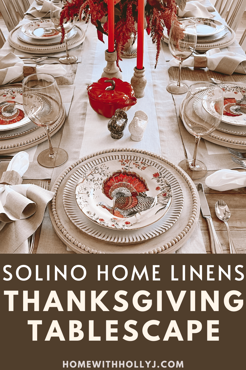 Set the mood for your Thanksgiving celebration with Solino Home's stunning linens, turning an ordinary table into a visual masterpiece. Learn more.