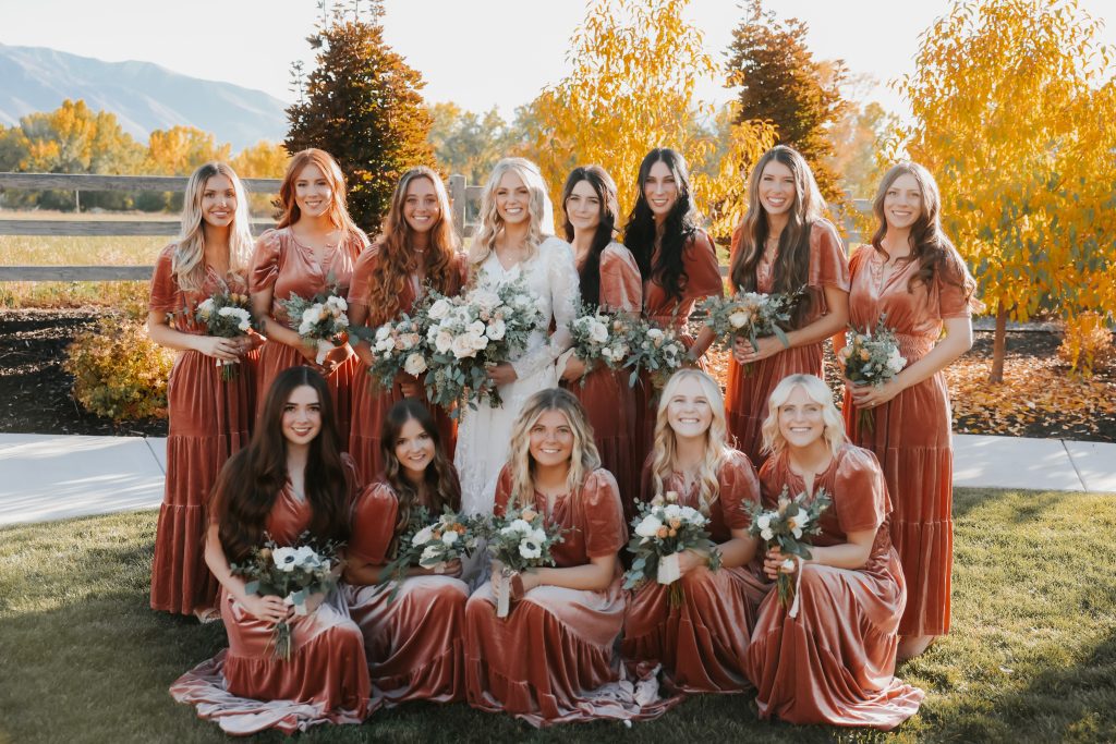 fall wedding bridesmaids