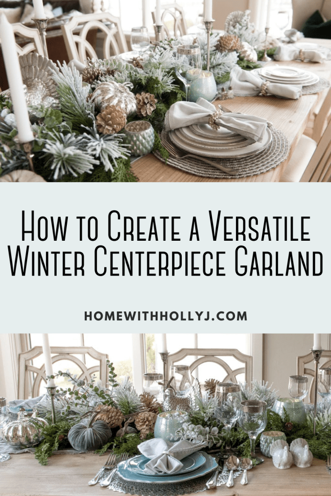 winter centerpiece garland 4