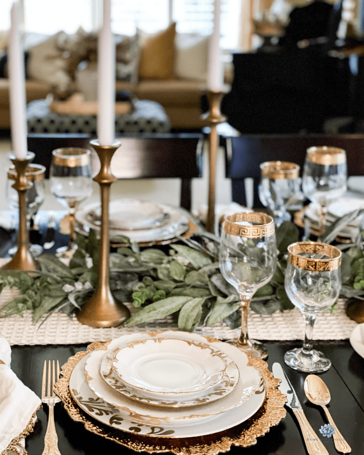 Transform your Easter gathering into a luxurious affair with stunning gold and white elegant Easter Table Decor.
