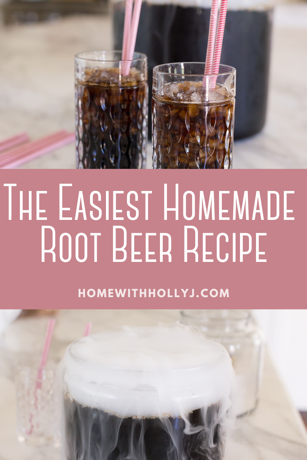 Make your own refreshing homemade root beer with this easy recipe! Just 4 ingredients and a hot summer's day is all you need.