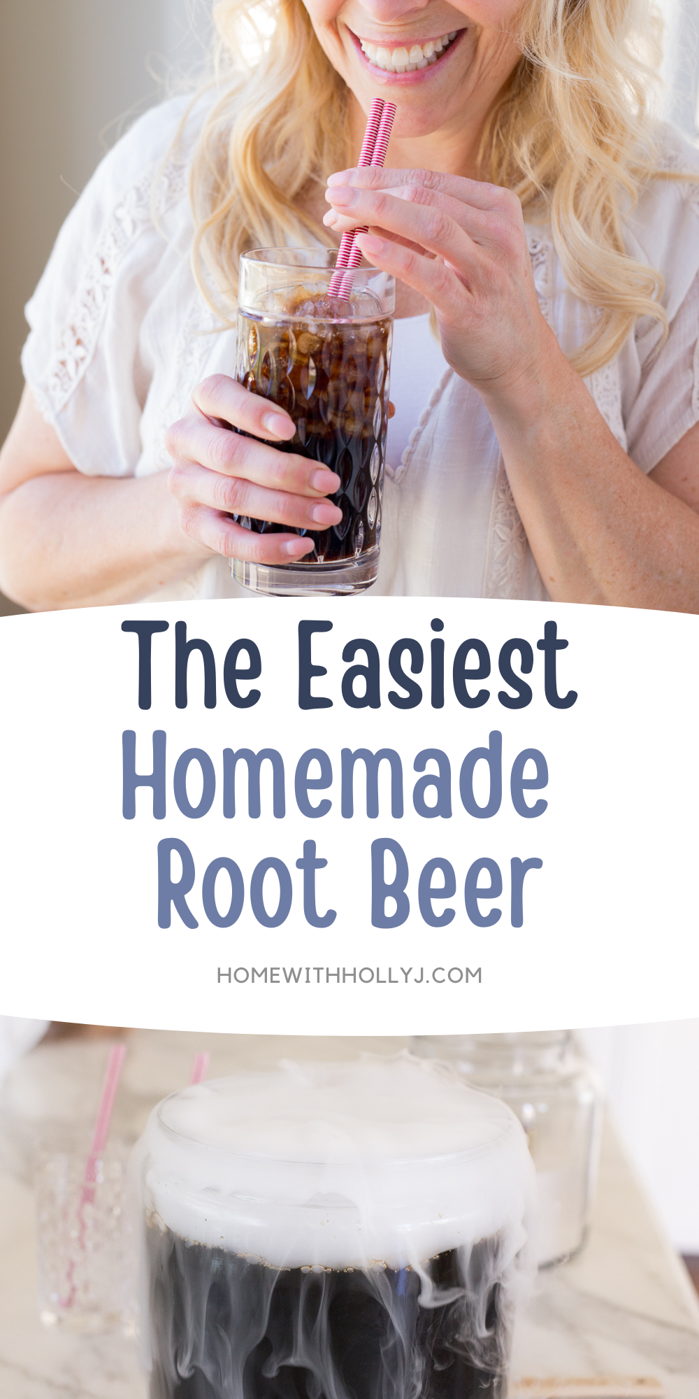 Make your own refreshing homemade root beer with this easy recipe! Just 4 ingredients and a hot summer's day is all you need.