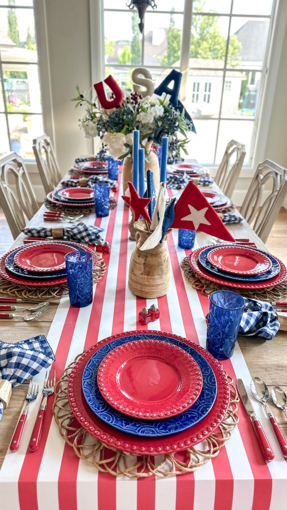 Patriotic Tablescape for the Fourth of July