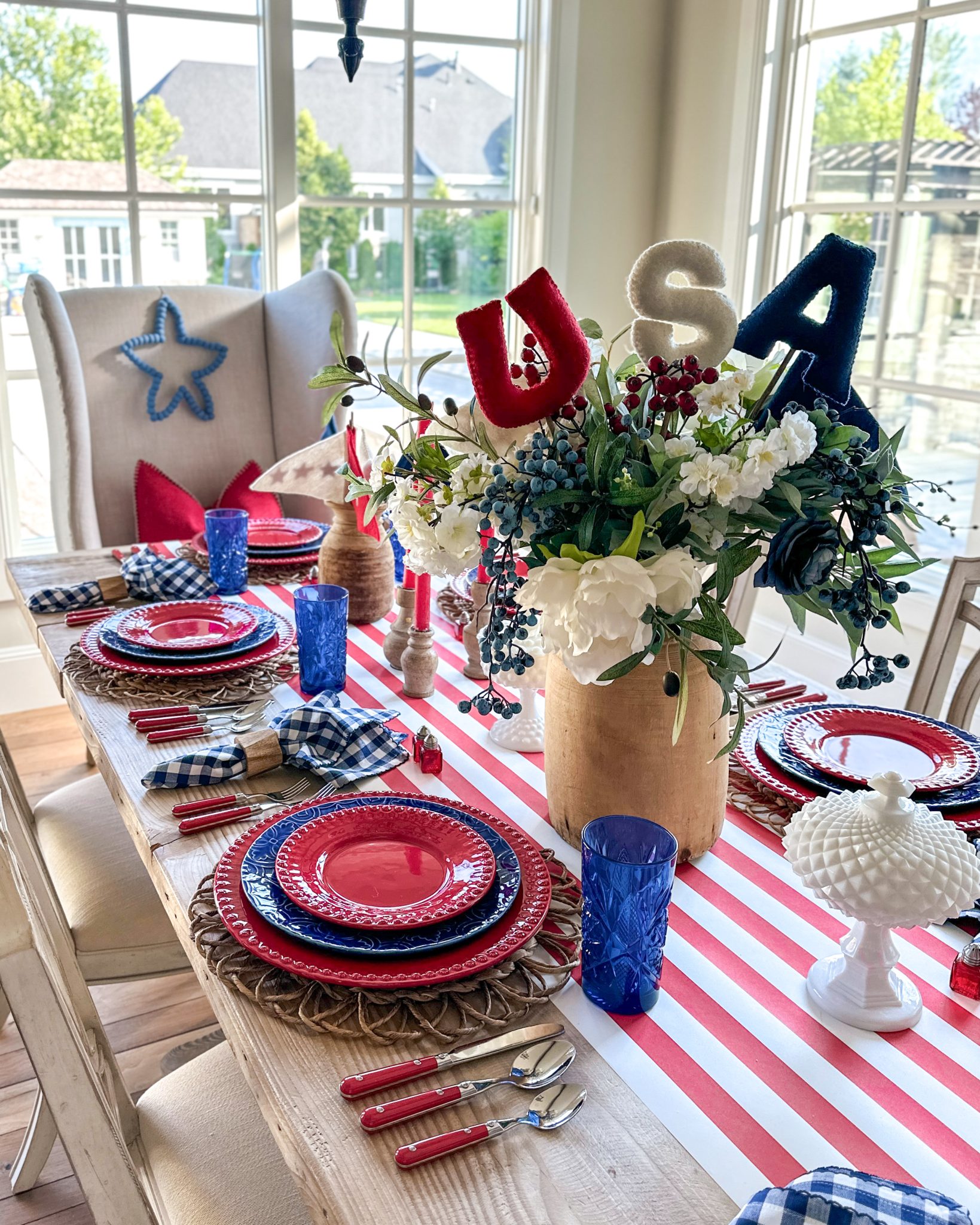 Create a Stunning Patriotic Tablescape for the Fourth of July - Home ...