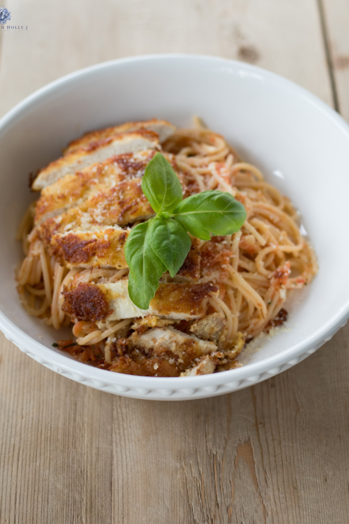 Crusted Chicken Romano and Tomato Butter Pasta – Cheesecake Factory Copycat Recipe