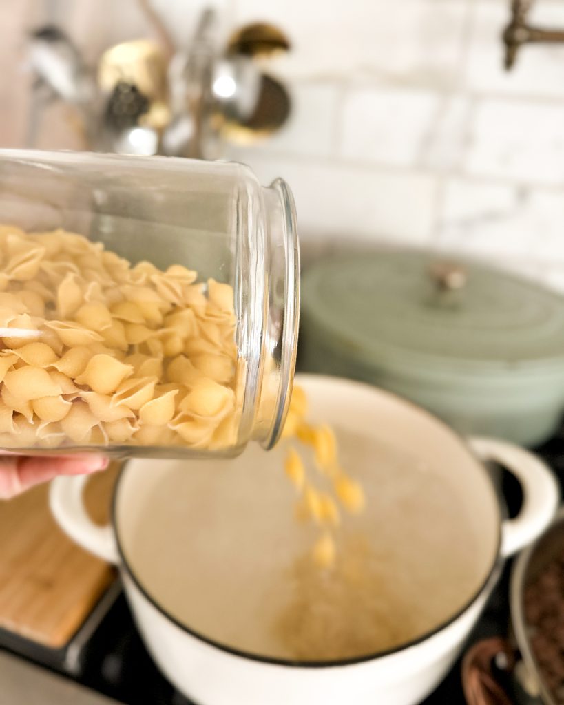 cooking pasta