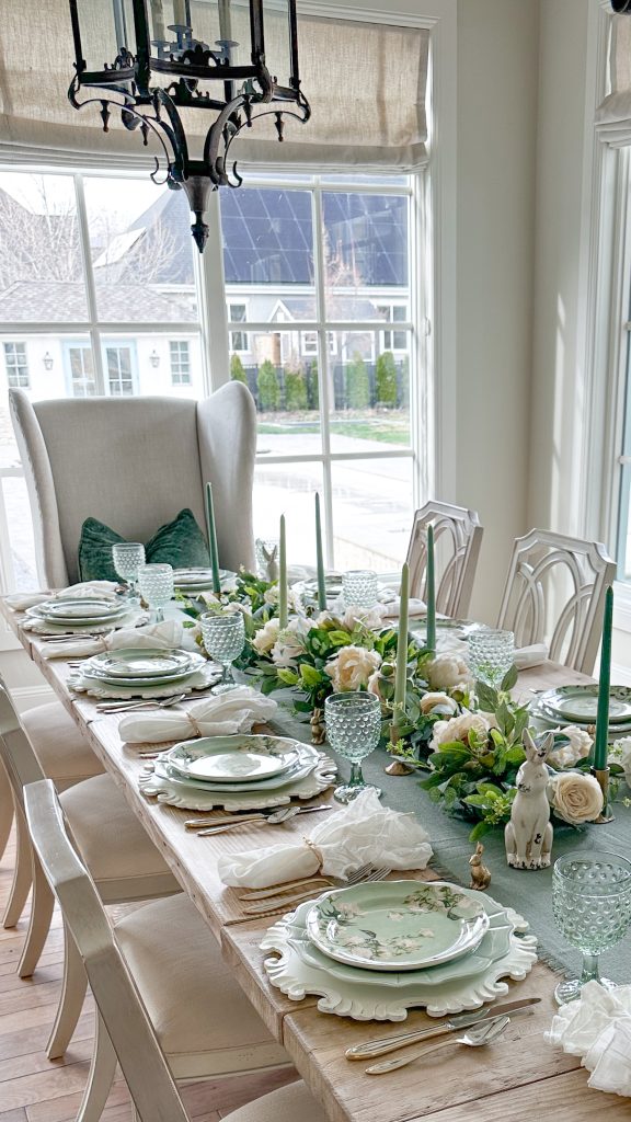 mint green tablescape