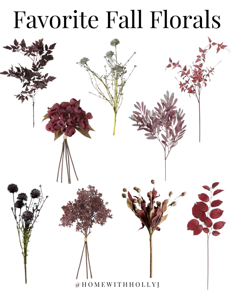 burgandy fall branches and stems