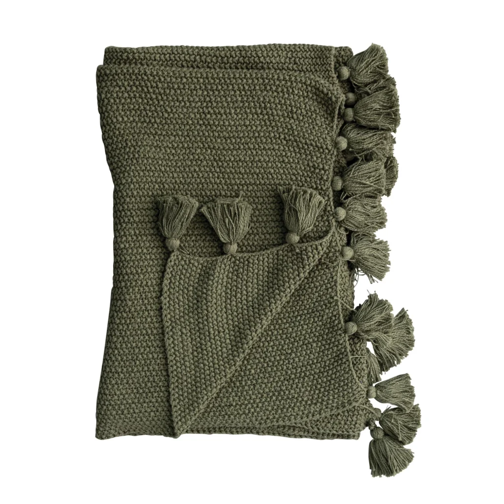 green throw blanket