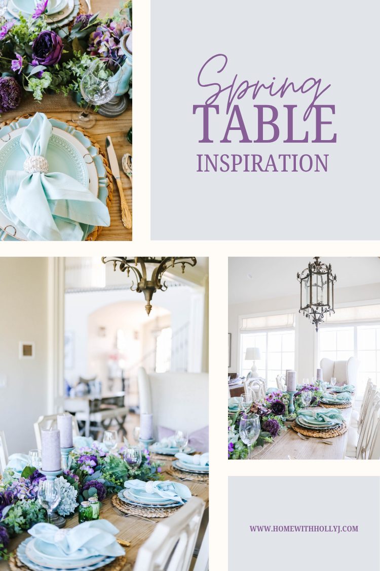 A pastel mix of teal and lavender that will bring you right into Easter and Spring. Sharing a spring tablescape you don't want to miss.